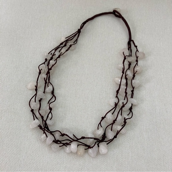 Three Strand Stone Necklace - Picture 6 of 6
